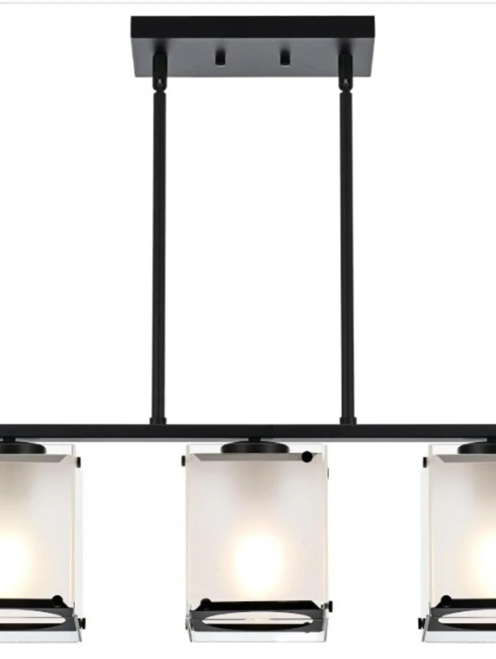 BRAND NEW: 3-Light Linear Pendant Light-Black
